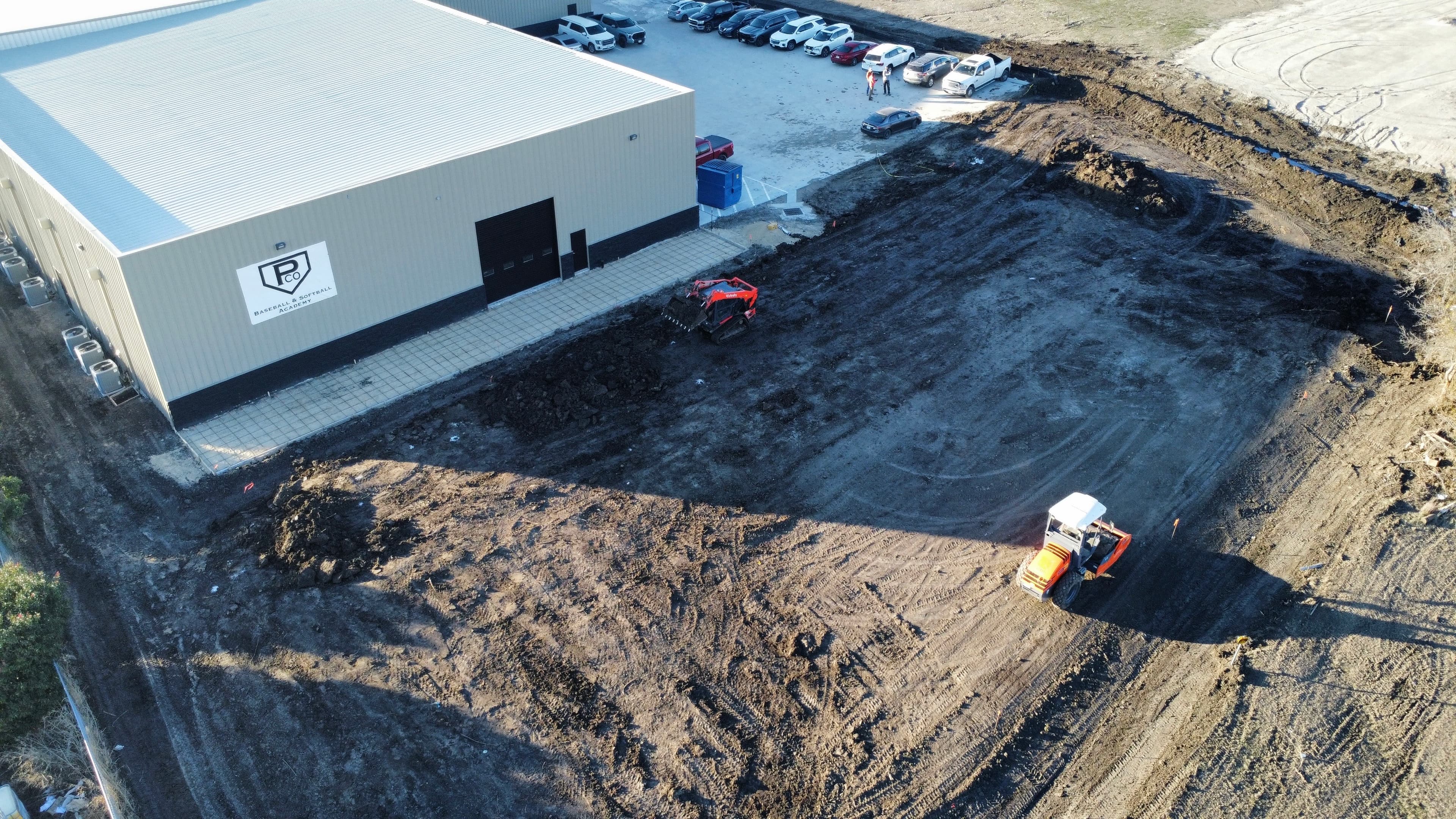 Aerial inspection photo of commercial facility and grounds